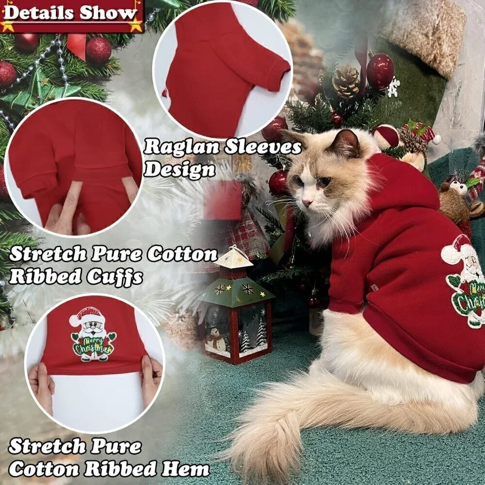 Dog Hoodie Sweater Sweatshirt Hoodie Santa Claus Pet XXL - Sealed Packaging
